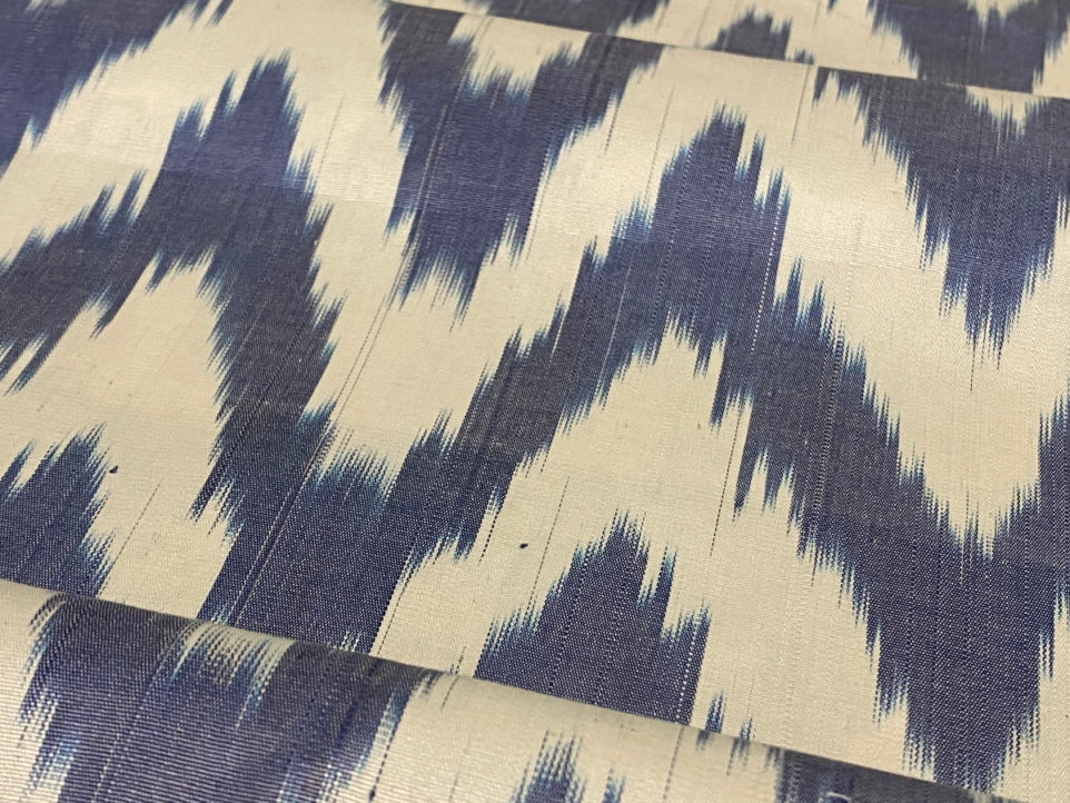 ZigZag Blue silk kimono