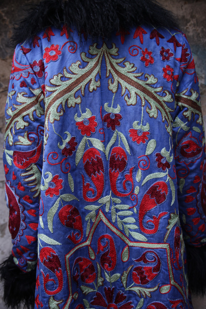 Forget-Me-Not silk coat